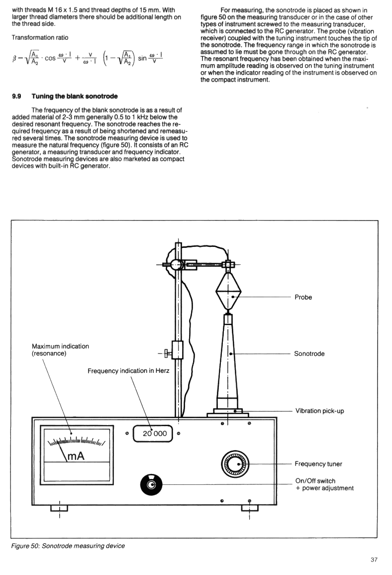 ZVEI Handbook on Sonotrode design and manufacturing instructions - Page 37. Sonotrode tuning